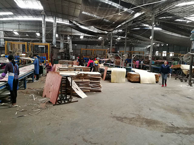 建筑模板加工現(xiàn)場