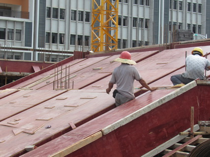 建筑模板搭建現場